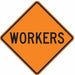 Traffic Sign 30 in x 30 in Orange