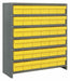 E7214 Enclosed Bin Shlvng 12x39x36in Yellow