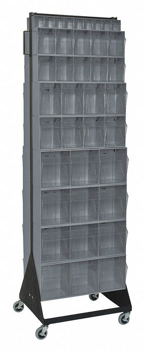 Mbl Dbl Sd Tp-Ot Bin Rack PwdrCtd 75 in