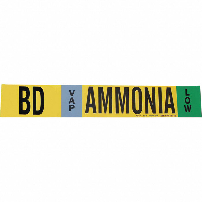 Pipe Marker Ammonia 4 in H 24 in W