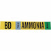 Pipe Marker Ammonia 4 in H 24 in W