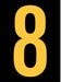 NumberLabel Vinyl 2-7/8inH 1-3/4inW PK25