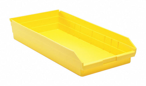 F0624 Shelf Bin Yellow Polypropylene 4 in
