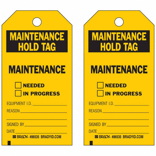 Tag Black/Yellow 5-3/4inH 3inW PK10