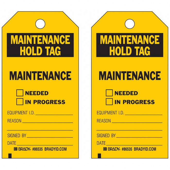 Tag Black/Yellow 5-3/4inH 3inW PK10
