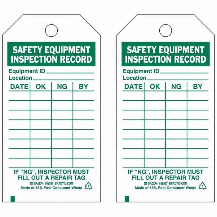 Tag Green/White 5-3/4inH 3inW PK10