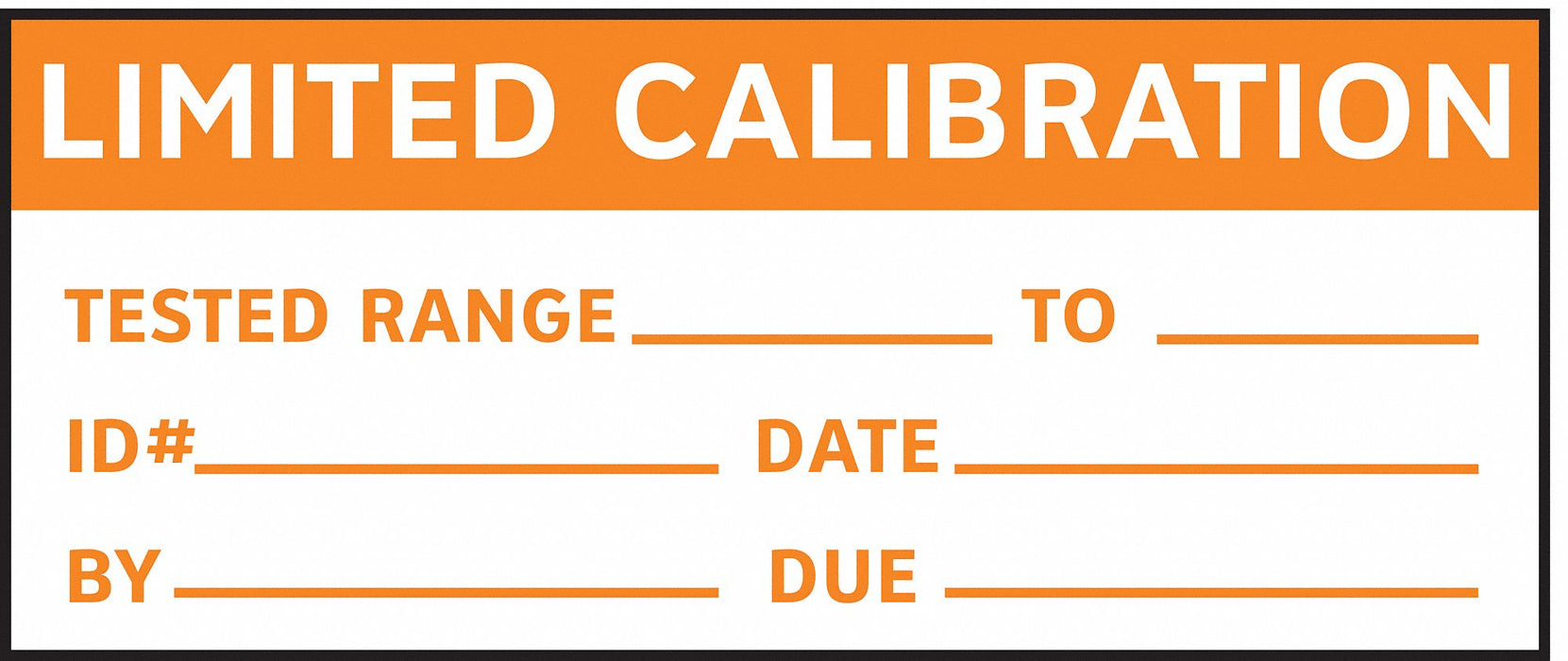 CalibrationLabel Orange/White PK225