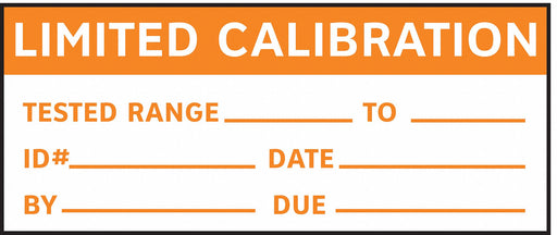 CalibrationLabel Orange/White PK225