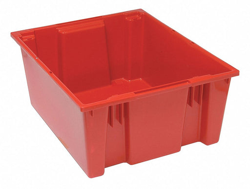 E1883 Stk and Nest Ctr Red Solid Polypropylene