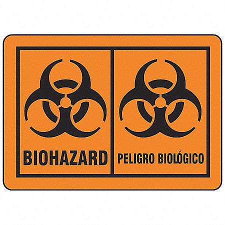 Bilingual Biohazard Lbl 5inx3.5in PK25