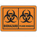 Bilingual Biohazard Lbl 5inx3.5in PK25