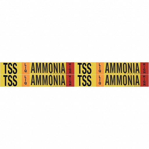 Pipe Marker Ammonia 1 1/8in H 7in W