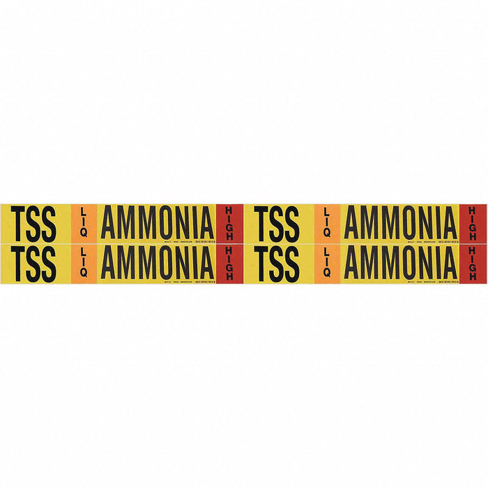 Pipe Marker Ammonia 1 1/8in H 7in W