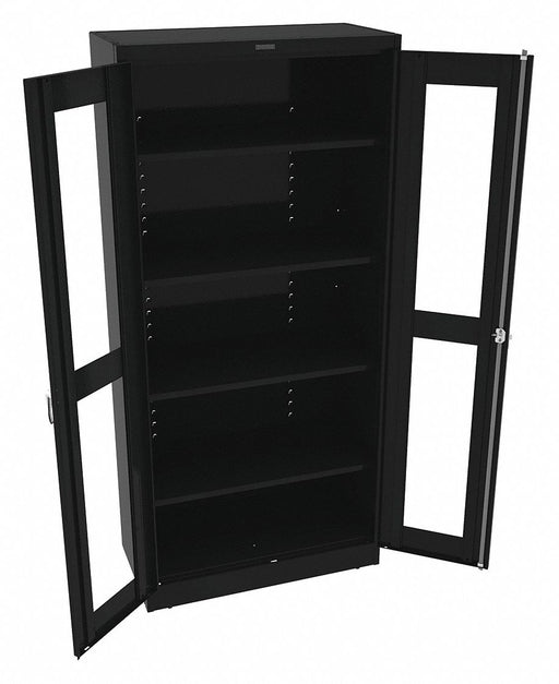 Storage Cabinet 78 x36 x18 Black 4Shlv