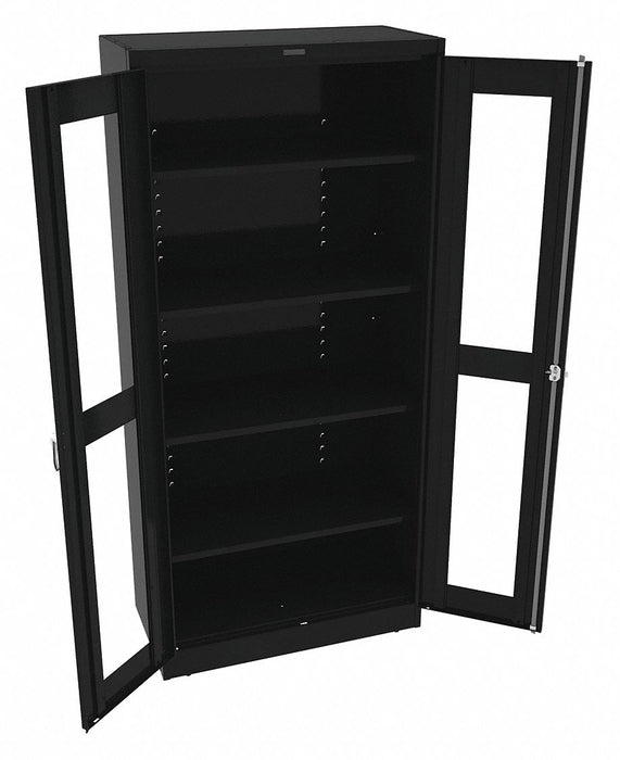 Storage Cabinet 78 x36 x18 Black 4Shlv