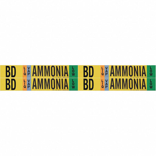 Pipe Marker Ammonia 1 1/8in H 7in W