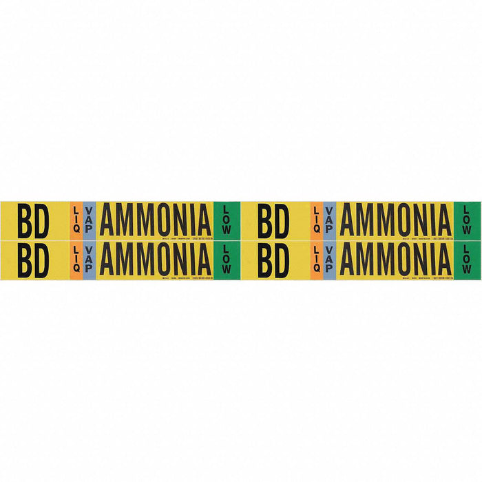 Pipe Marker Ammonia 1 1/8in H 7in W