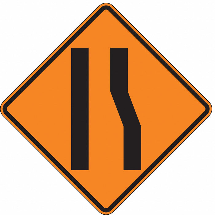 Right Lane Ends Traffic Sign 30 x 30 