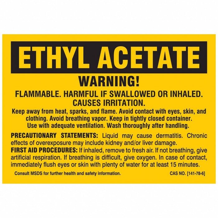 Chemical Label 5 in W Polyester PK25