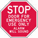 Rflctv Door Instruction Stop Sign 6x6in