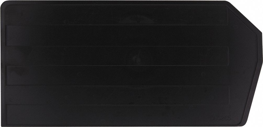 BinDivider 16inL Plastic Black PK6
