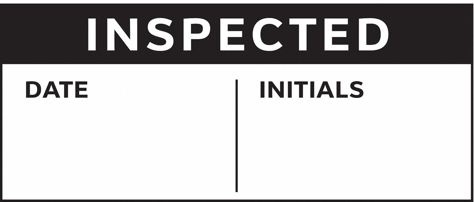 InspectionLabel Black/White PK225