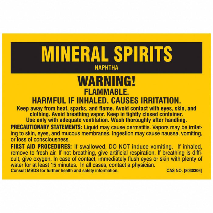 Chemical Label 5 in W PK25