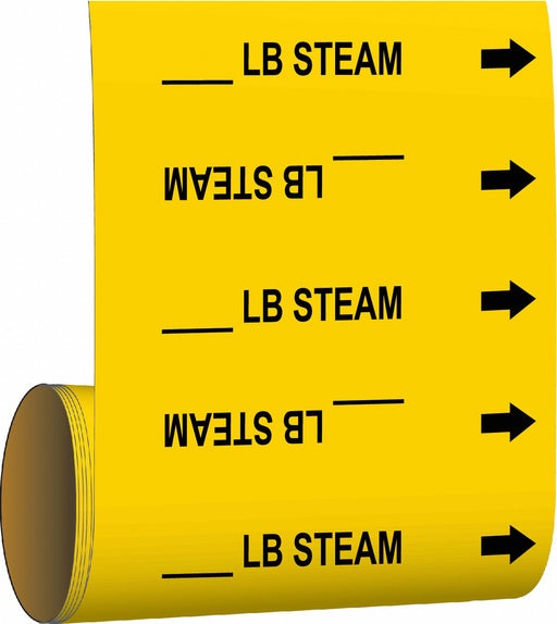 Pipe Marker _____ lb Steam 8in H 8in W
