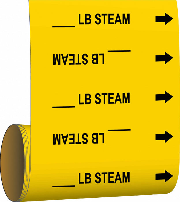 Pipe Marker _____ lb Steam 8in H 8in W