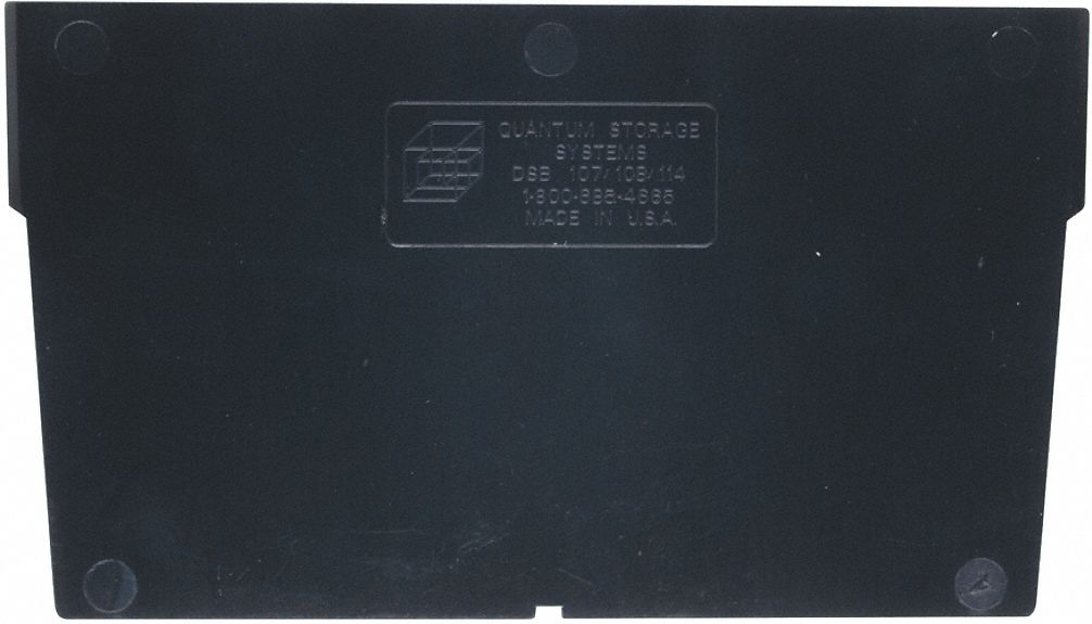 BinDivider 7.625inL Plastic Black PK50
