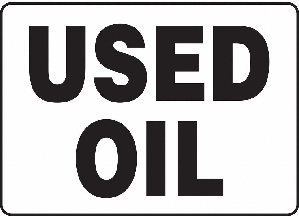 Information Sign Used Oil 7X10 Self