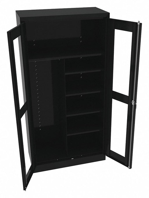 Storage Cabinet 72 x36 x18 Black 5Shlv