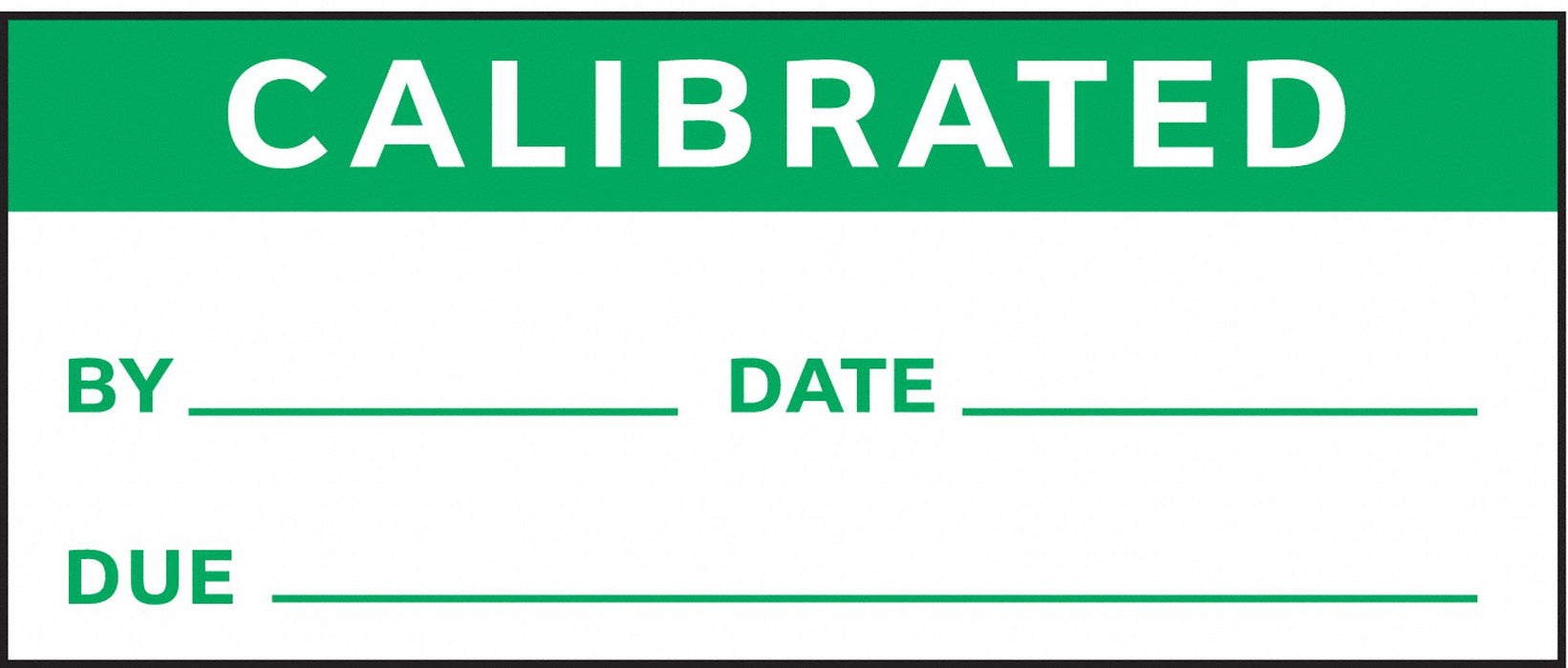 Calibration Label ENG Green/White PK225
