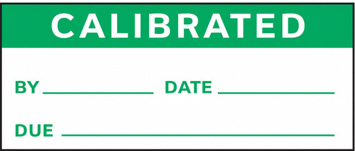 Calibration Label ENG Green/White PK225