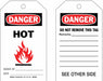 Danger Tag 7 in H 4 in W Cardstock PK100
