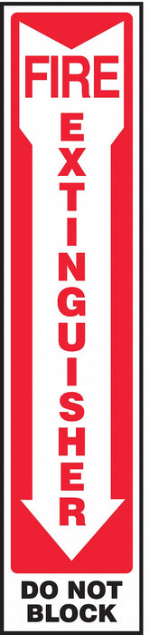 Fire Extinguisher Sign 18X4 PLSTC