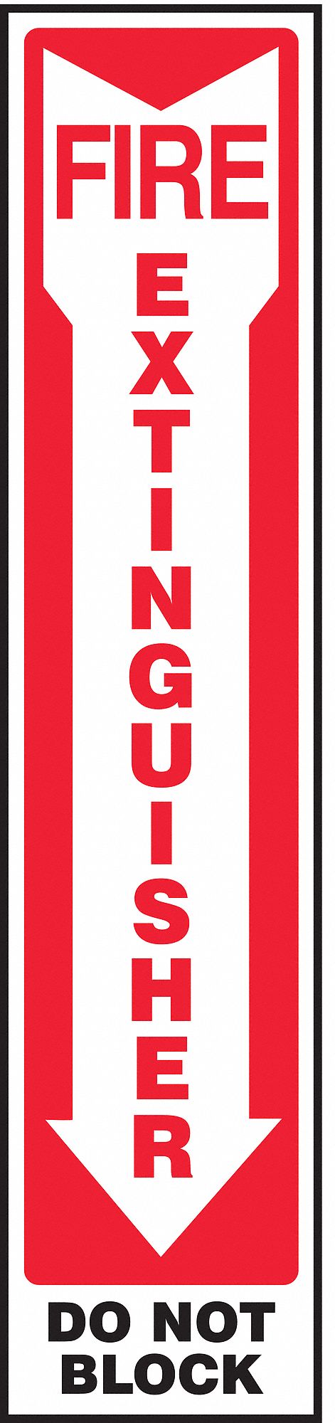 Fire Extinguisher Sign 18X4 ENG SURF