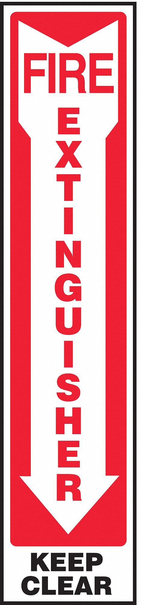 Fire Extinguisher Sign 18X4 ENG SURF