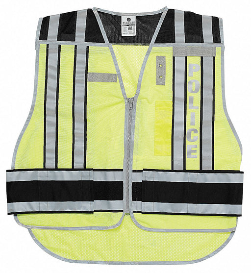 E7855 Safety Vest Hi Vis Green Police M/XL