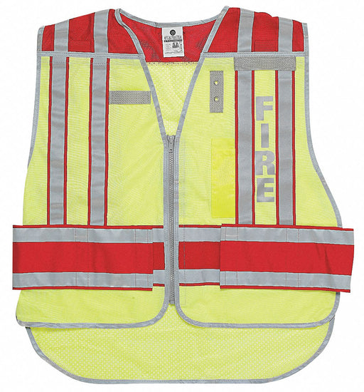 Safety Vest Hi Vis Green Fire M-XL