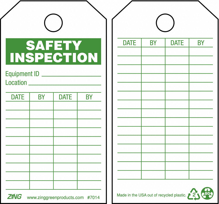 Tag White Plastic 5-3/4inH 3inW PK10