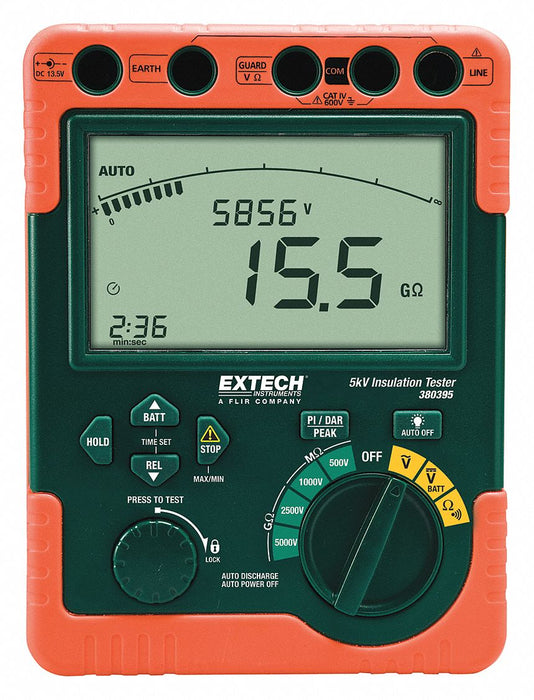 Megommeter 500 to 5000V DC LCD