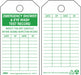 Tag White/Green 5-3/4inH 3inW PK10
