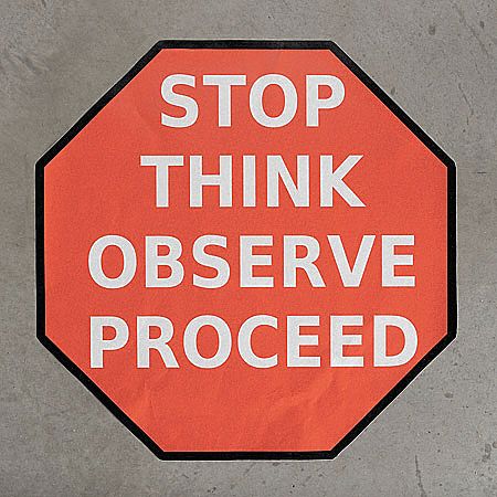 Safety Sign 14 inx10 in Glow Vinyl