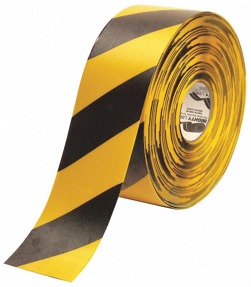 Floor Tape Black/Yellow 4 inx100 ft Roll