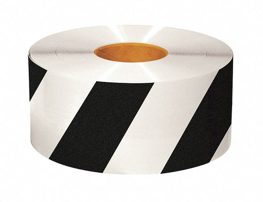 Floor Tape Black/White 6 inx100 ft Roll