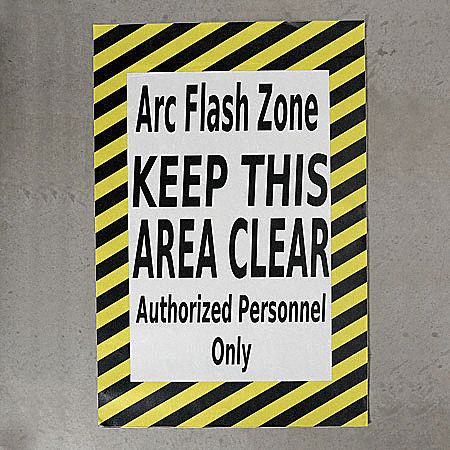 Floor Arc Flash Zone Sign 24x36in