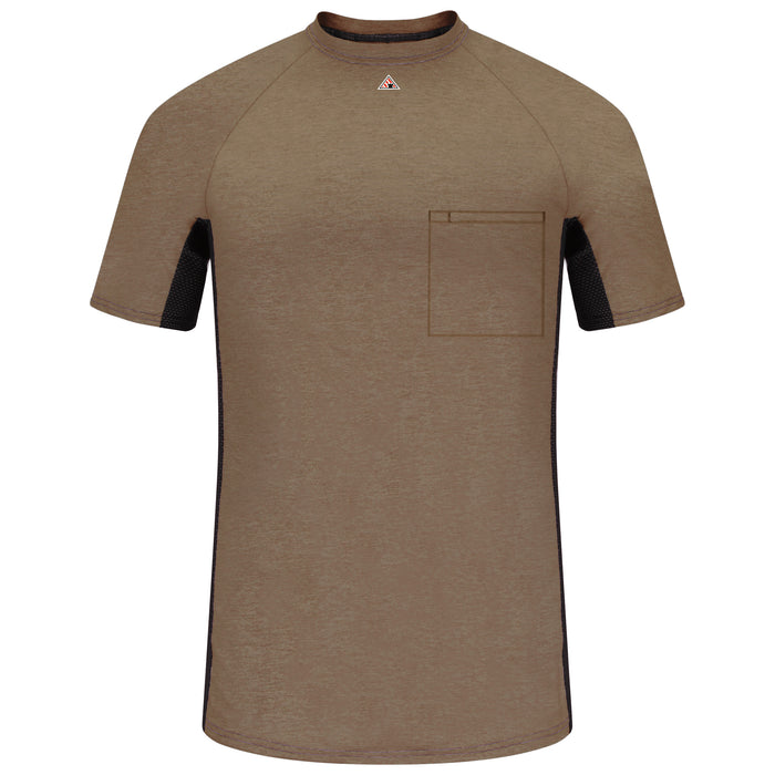 Men's FR Short Sleeve Base Layer with Concealed Chest Pocket