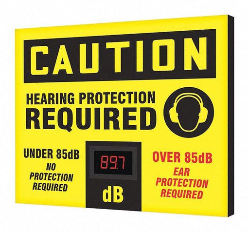 Sound Level Decibel Meter Sign 12x20in