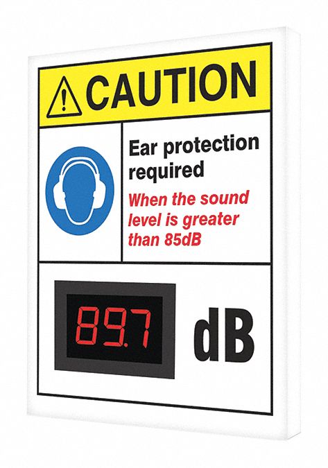 Sound Level Decibel Meter Sign 12x10in